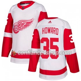 Adidas Maillot de Hockey Detroit Red Wings Jimmy Howard 35 2017-2018 Blanc Authentic - Femme